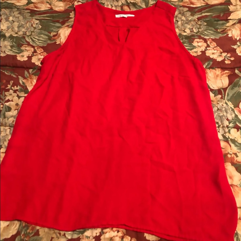 Red dress tank top